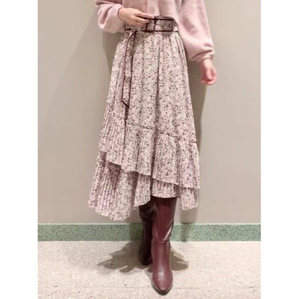 Floral Printed Asymmetrical Skirt, Womens Size Small